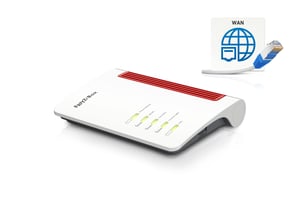 Box 4050 trådlös Gigabit Ethernet-router, dual-band (2,4 GHz/5 GHz), svart, vit