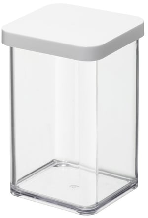 Rotho Loft 11604 Rektangulär doseringsbehållare 1 l, genomskinlig, vit