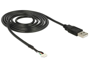 DeLOCK USB 2.0 A Male / 5-pin V5 1.5m Camera Cable, Black
