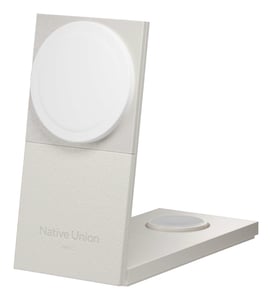 Native Union Rise 3-in-1 Qi2 Smartphone Hellgrau USB Kabelloses Laden Intern