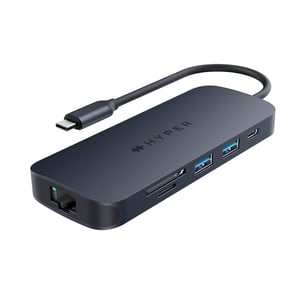 HYPER HD4004GL huby i koncentratory USB 3.2 Gen 1 (3.1 Gen 1) Type-C 10000 Mbit/s Niebieski, Szary