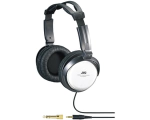 JVC HA-RX500-E Hörlurar med sladd, huvudbåge, musik, svart, vit