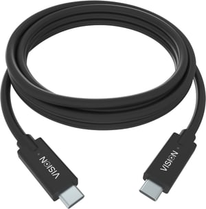 Vision TC 1MUSBC/BL USB 3.2 Gen 1 (3.1 Gen 1) Cable, 1 m, USB-C, Black