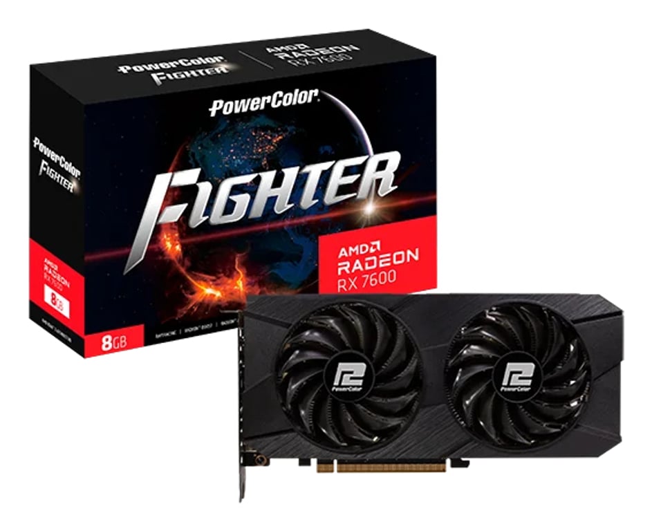 фото Видеокарта PowerColor Fighter Radeon RX 7600 8GB V2 (RX7600 8G-F/V2) 2
