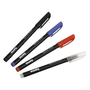 Hama CD/DVD, 4-teiliges Set, Schwarz, Rot, Blau + Löschstift