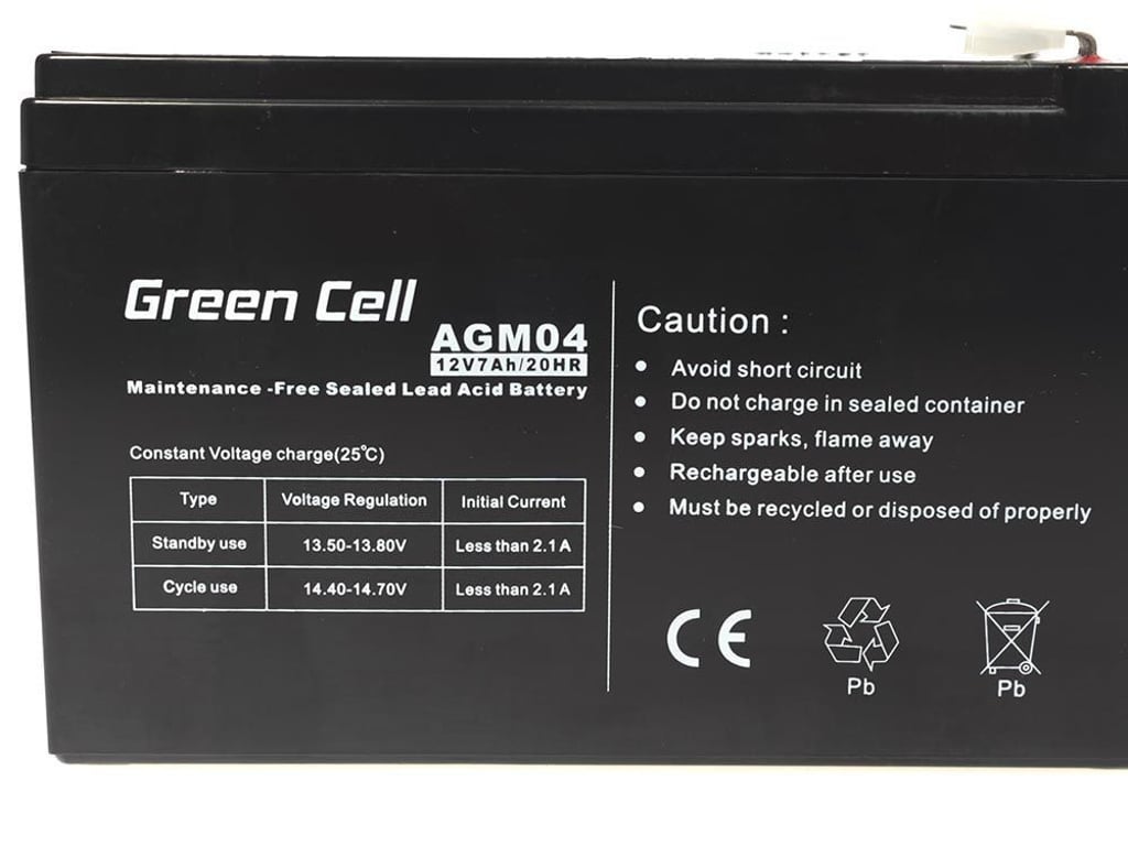 Green Cell AGM04 akumulator Ołowiany (VRLA) 12 V 7 Ah