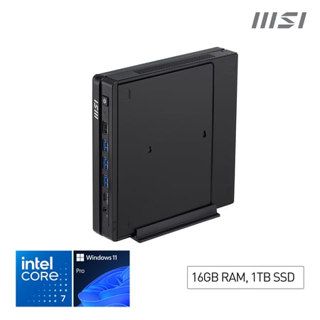 MSI Pro DP10 A14MG-001EU workstation Intel® Core™ i7 i7-14700 16 GB DDR5-SDRAM 1 TB SSD Windows 11 Pro Mini PC Czarny