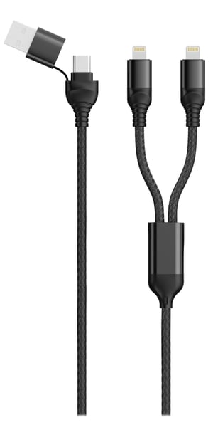 2GO 797365 kabel Lightning 1,2 m Czarny