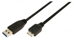 LogiLink CU0027 USB-Kabel USB 3.2 Gen 1 (3.1 Gen 1) 3 m USB-A auf Micro-USB-B Schwarz