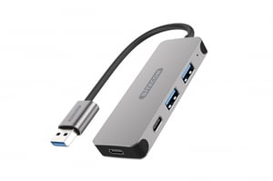 Sitecom CN-399 huby i koncentratory USB 3.2 Gen 1 (3.1 Gen 1) Type-A 5000 Mbit/s Szary