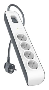 Belkin BSV400vf2M-V2 Gray, White 4 x 250 V power outlet 2 m