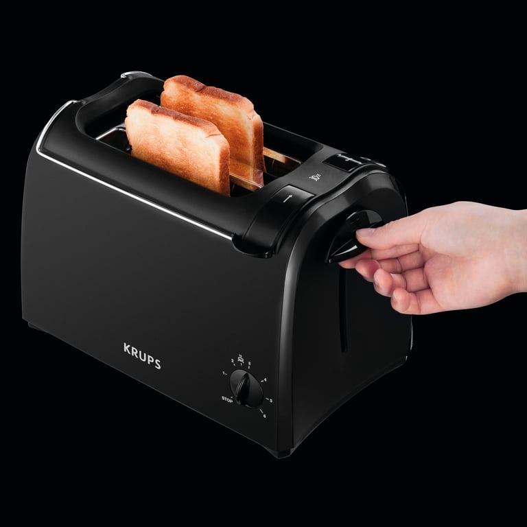 Krups KH1518 toster 6 2 kaw. 700 W Czarny
