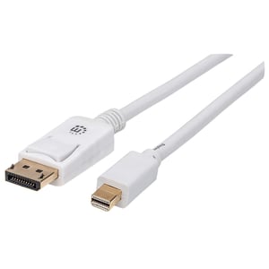 Manhattan 324748 DisplayPort-Kabel, 2 m, Mini DisplayPort, weiß