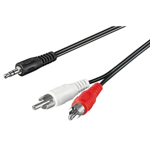 Goobay 50440 Audiokabel 0,5 m, 3,5 mm, 2 x Cinch, schwarz