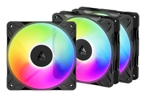 ARCTIC Freezer P12 Pro Reverse A-RGB – 3er-Pack PC-Gehäuse-Lüfter 12 cm Schwarz 3 Stück
