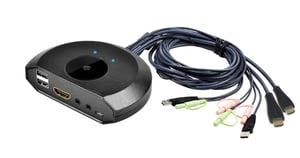 Microconnect MC-HDMI-USBKVM2 KVM-Switch, schwarz