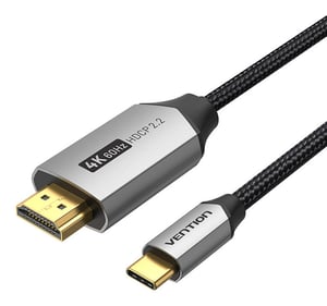 Vention CRBBH kabeladapter 2 m USB Type-C HDMI Svart, Grå