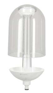 Gardena ClickUp! Bird Feeder, Clear, White Acrylic