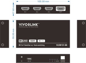 Vivolink VLSW131-8K przełącznik wideo HDMI