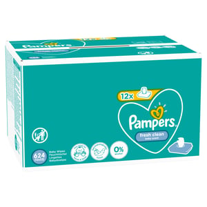 Pampers Fresh Clean 81688057 Baby Wipes, 624 count