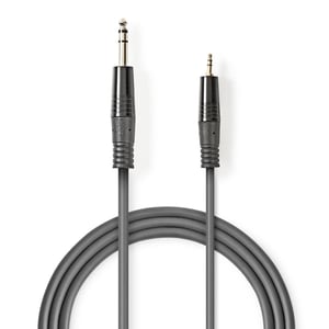 Nedis COTH23205GY30 Audio Cable, 3 m, 6.35 mm to 3.5 mm, Gray