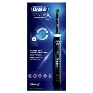 Oral-B Genius X Zahnbürste für Erwachsene mit Vibrationsfunktion, schwarz
