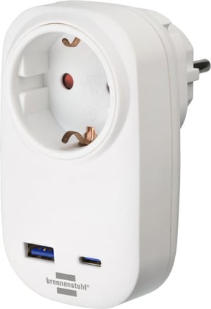 Brennenstuhl 1508210010 adapter för strömkontakter av typ F, vit