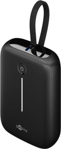 Goobay 76251 Lithium-Polymer (LiPo) Power Bank, 10,000 mAh, Black