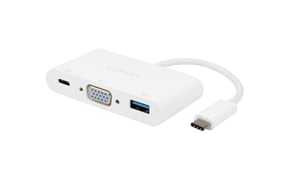 Vivanco IT-USBC VGA C HUB Kabelansluten USB 3.2 Gen 1 (3.1 Gen 1) Type-C Vit