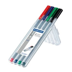 Staedtler 334 SB4 Fineliner Schwarz, Blau, Grün, Rot 1 Stück