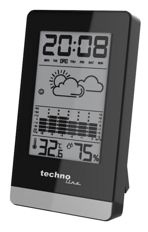 Technoline WS 9125 cyfrowa stacja meteorologiczna Czarny, Srebrny
