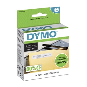 DYMO LW Universal-/Adressetiketten für die Rücksendung | 19 mm x 51 mm | Rolle mit 500 leicht ablösbaren Etiketten | selbstklebend | für LabelWriter-Etikettendrucker | Original