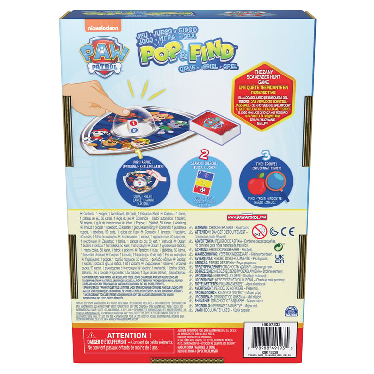 Games KOG KOL PAWPatrol ScavengerHunt Game GML Gra planszowa Rodzina