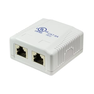 LogiLink NP0074 Steckdose 2 x RJ-45 Weiß