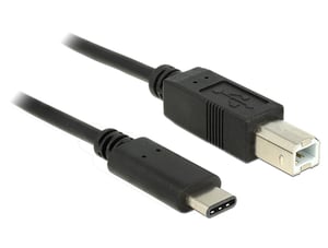 DeLOCK 83601 kabel USB USB 2.0 1 m USB C USB B 0,48 Gbit/s Czarny