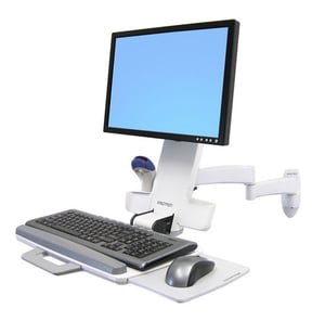Ergotron 200-serien Combo Arm 61 cm (24") Väggmontering Vit
