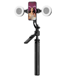 Rollei 26946 Stativ für Smartphone/Action-Kamera, 4 Beine, schwarz