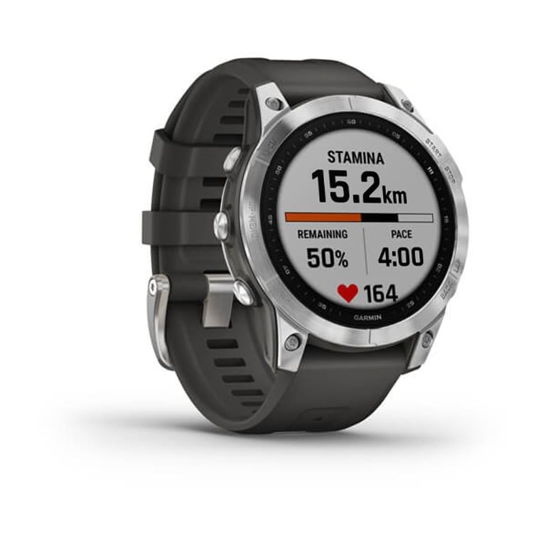 фото Смарт-годинник Garmin Fenix 7 Silver with Graphite Band (010-02540-00/01)
