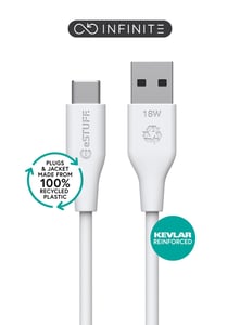 eSTUFF ES605170 USB-Kabel USB 2.0 1 m USB-C USB-A Weiß