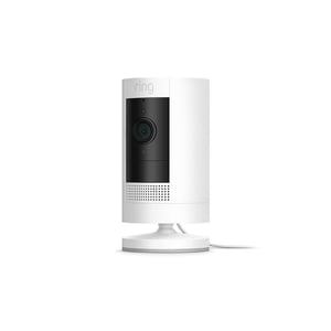 Ring Stick Up Cam Plug-In Pudełko Kamera bezpieczeństwa IP Wewnętrz i na wolnym powietrzu Biurko / Ściana