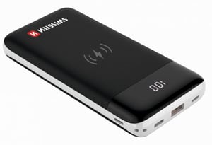 Swissten ALL-IN-ONE 10000 mAh Bezprzewodowe ładowanie Czarny