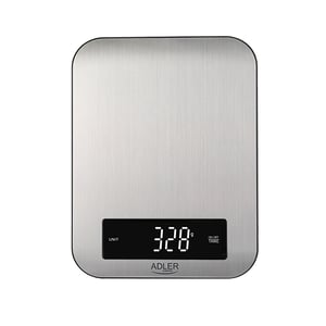 Adler AD 3174 Kitchen Scale, White, Rectangular Top, Electronic Kitchen Scale