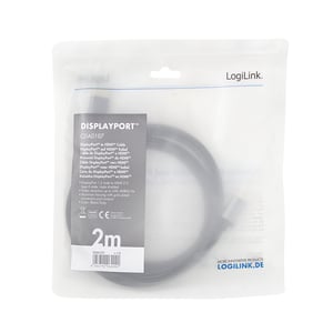 LogiLink CDA0107 adapter kablowy 2 m DisplayPort HDMI Czarny, Szary