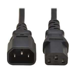 Eaton P004-01M-EU Netzkabel, schwarz, 1 m, IEC C13, IEC C14