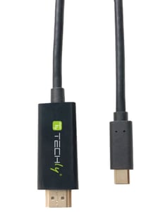 Techly IADAP-USBC-HDMI2TY externe USB-Grafikkarte 3840 x 2160 px Schwarz