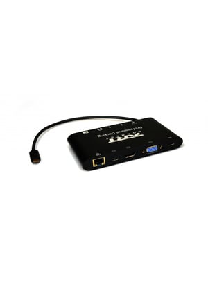 Port Designs 901906 USB 3.2 Gen 1 (3.1 Gen 1) Type-C-Dockingstation, schwarz
