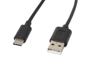 Lanberg CA-USBO-10CC-0018-BK USB 2.0 Cable, 1.8 m, USB-A to USB-C, Black