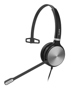 Yealink YHS36 Wired Headset with Headband for Office/Call Center, Black, Silver