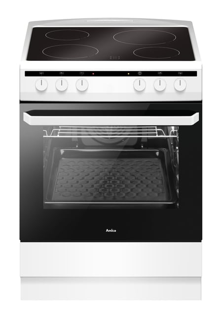 Amica 618CE3.333HQ(W) Kuchenka wolnostojąca Prąd elektryczny Ceramiczna Biały