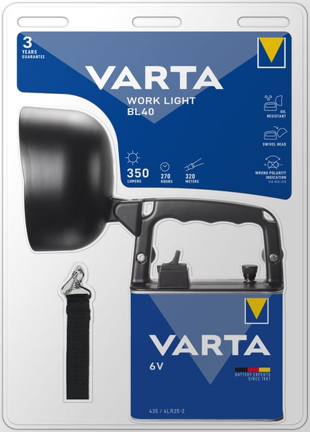 Varta 18660101421 Czarny, Niebieski Latarka ręczna LED